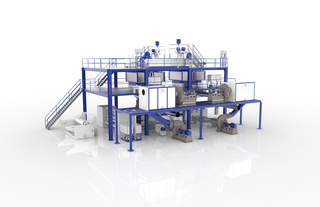  ALS-3200 мм Однолучевая машина для производства нетканых материалов PP Spunbond